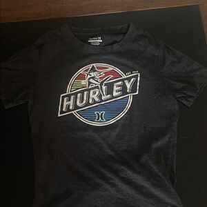 Hurley Charcoal Tee with Vibrant Logo
